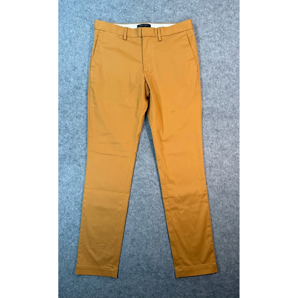 Banana Republic Fulton Skinny Fit Chinos Mens 31x32 Mustard Yellow Ochre Pants